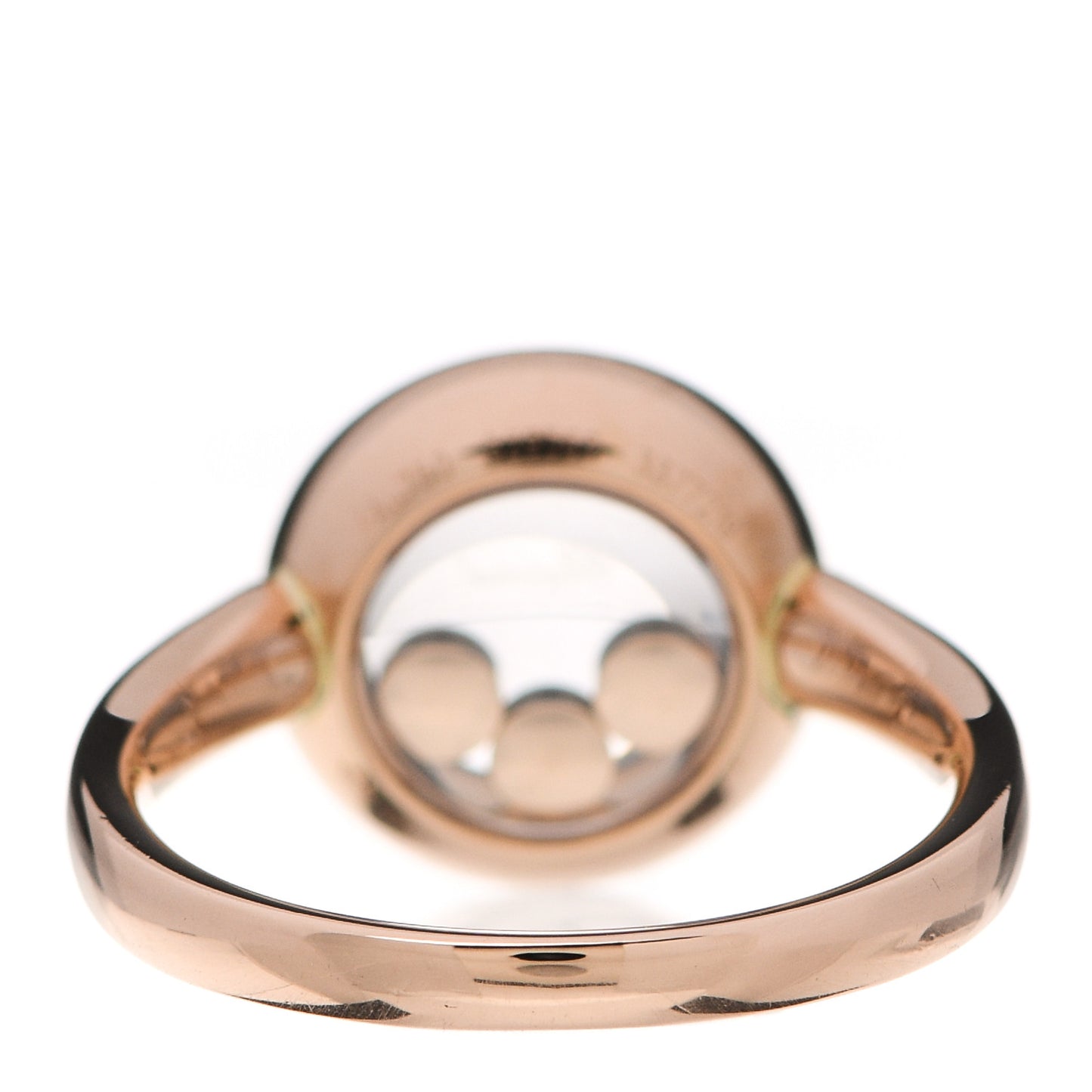 18K Rose Gold 3 Happy Diamond Icons Ring 52 6
