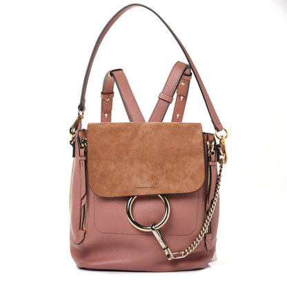 Chloe Suede Calfskin Small Faye Backpack Nougat 1 of 15