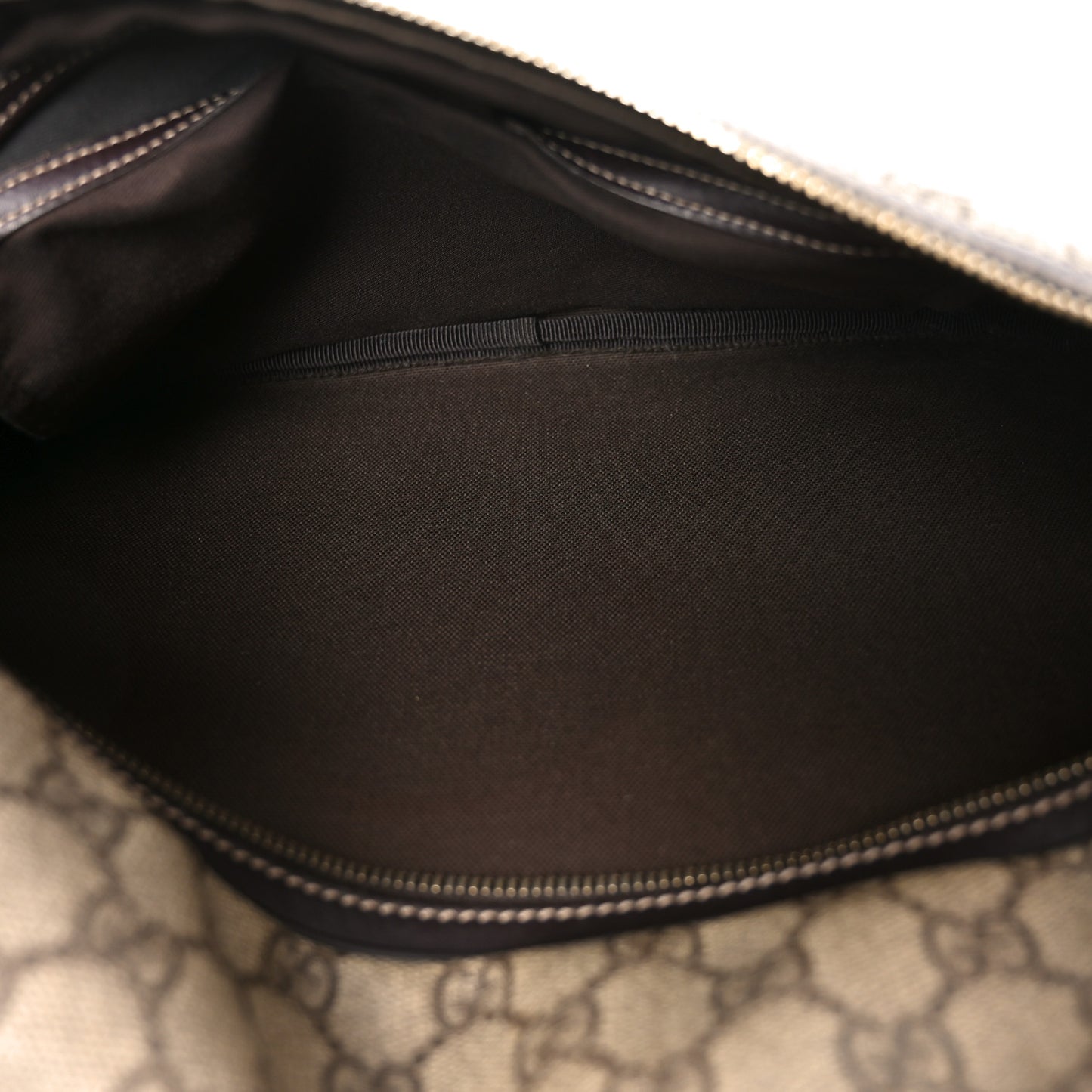 GG Supreme Monogram Belt Bag Dark Brown