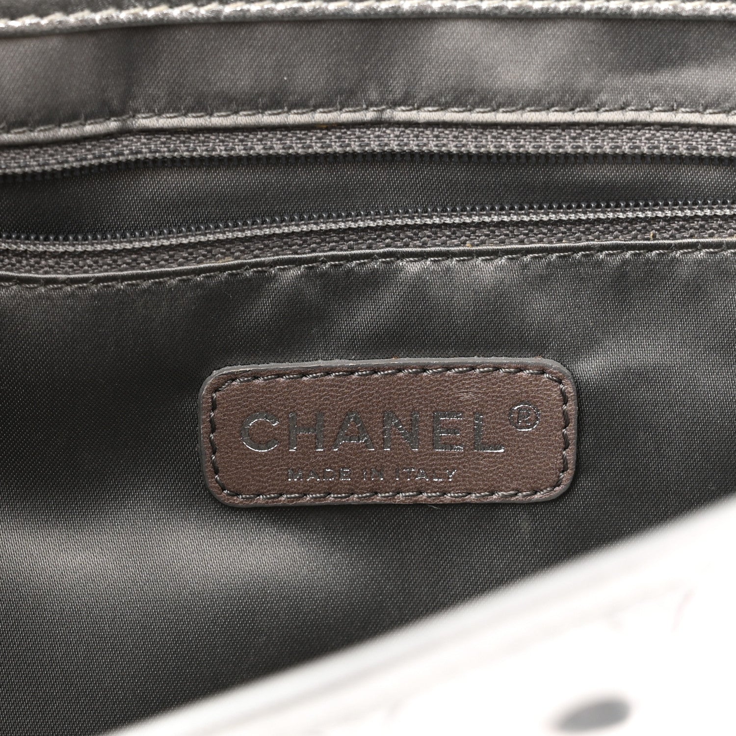 Chanel Vinyl Large Ice Cube Flap Silver 6 of 12