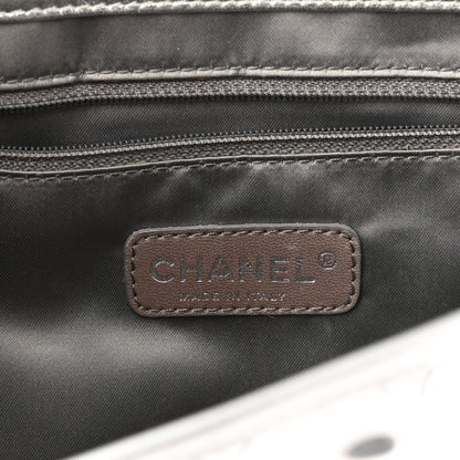 Chanel Vinyl Large Ice Cube Flap Silver 6 of 12