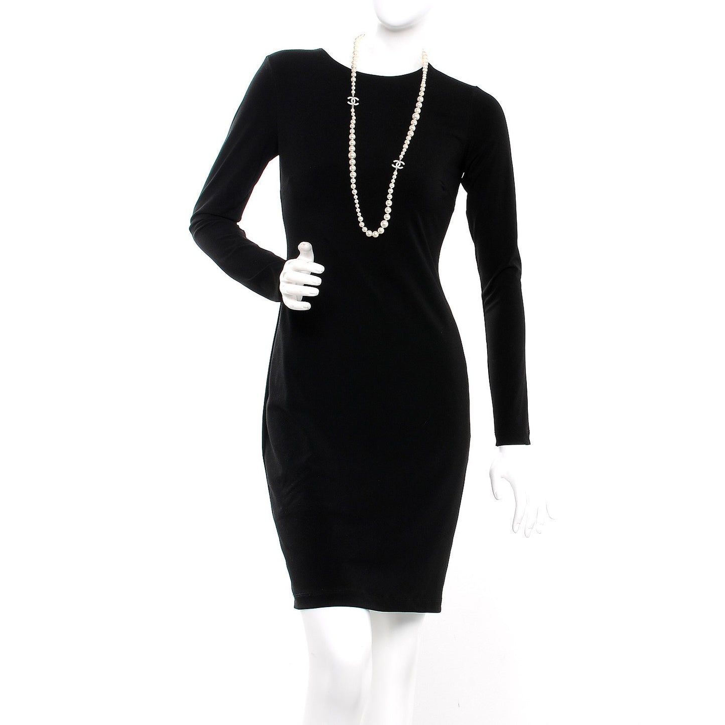 Pearl CC Long Necklace Gold