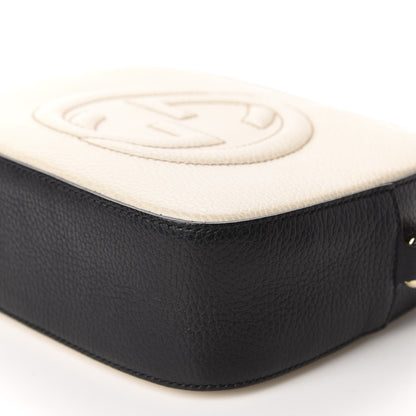 Gucci Dollar Calfskin Bi-Color Small Soho Disco Bag Mystic White Black 7 of 10