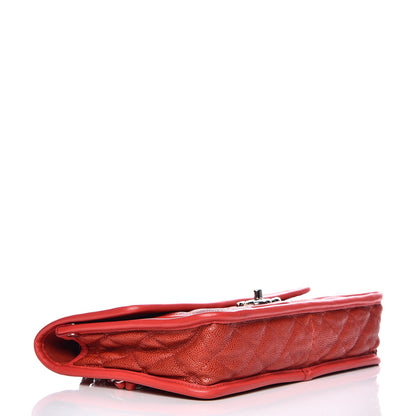 Chanel Caviar Quilted Medium French Riviera Flap Red 4 of 10