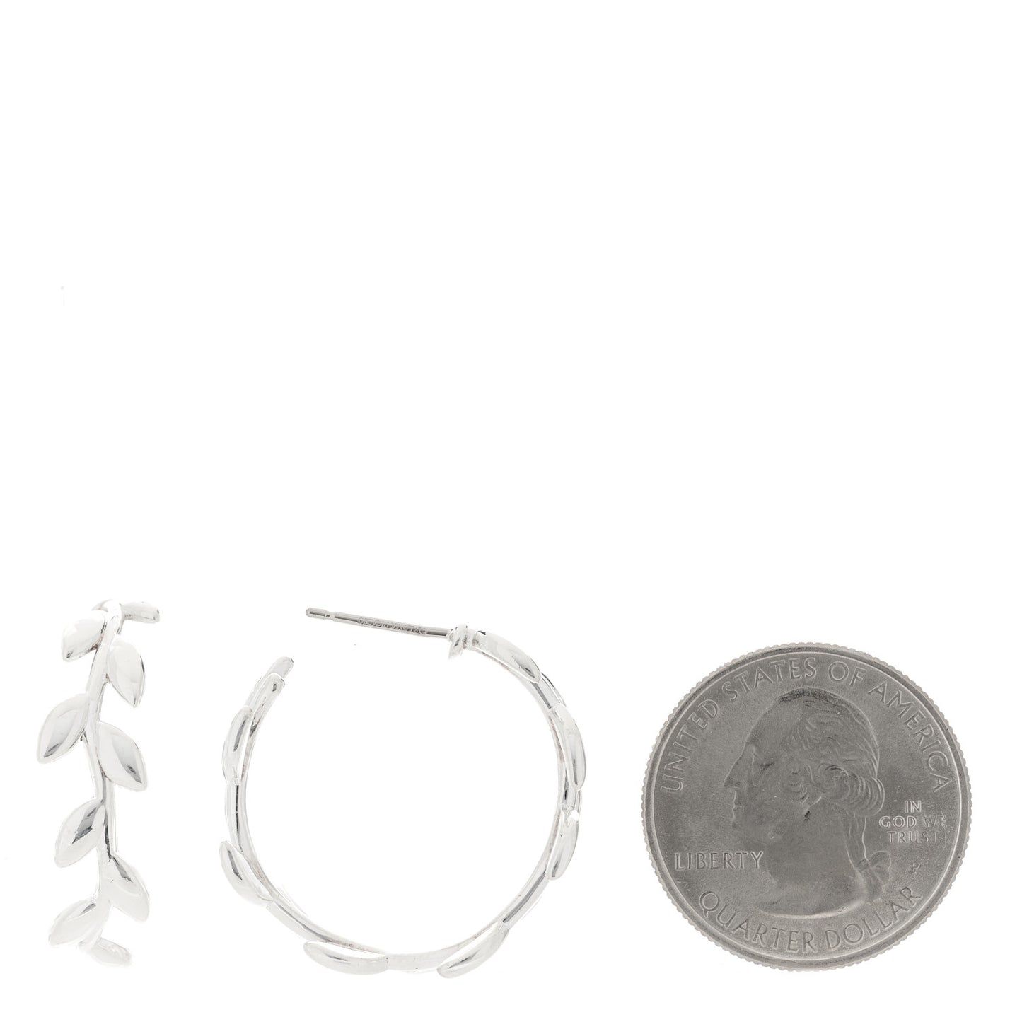 Sterling Silver Paloma Picasso Olive Leaf Hoop Earrings