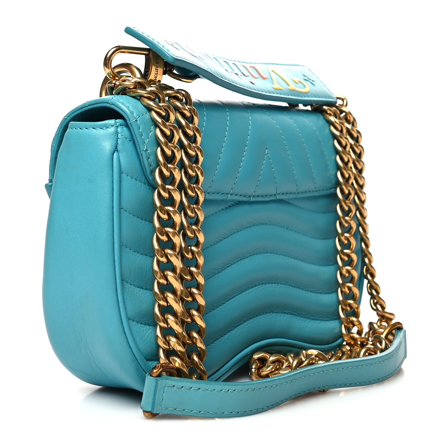 Calfskin New Wave Chain PM Malibu Green