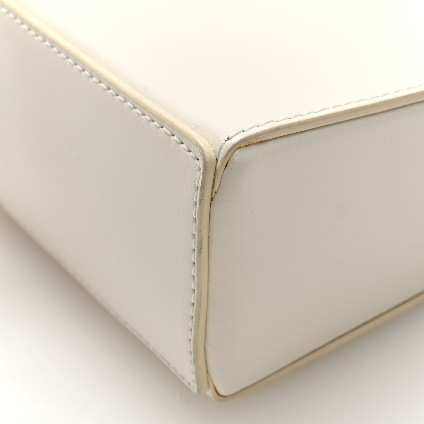 Box Calfskin Mini Cut Out Shoulder Bag Ivory