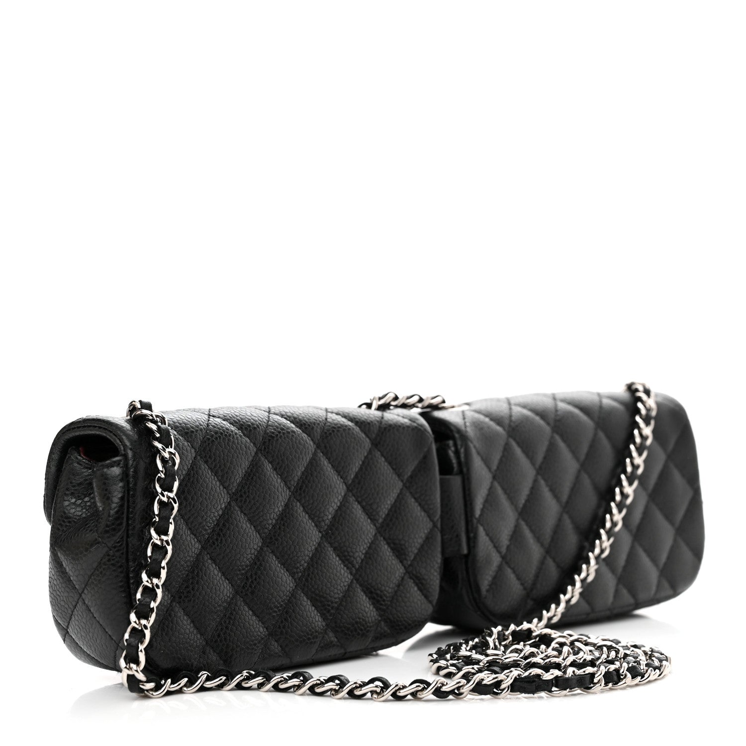 Chanel Caviar Quilted Double Mini Flap Crossbody Black 3 of 13