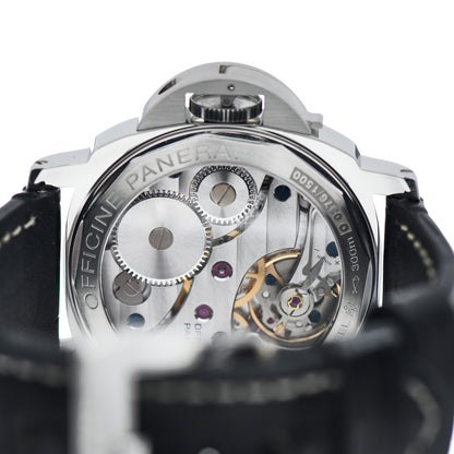 Panerai Stainless Steel Alligator 44mm Luminor Base Manual Winding Watch Black PAM00112 4 of 4