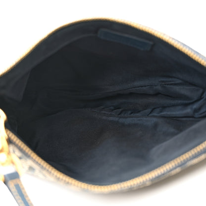 Christian Dior Monogram Mini Saddle Pochette Navy 4 of 8