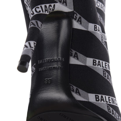 Balenciaga Spandex Losange Monogram 110mm Booties 39 Gris Black 7 of 7