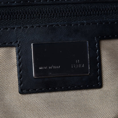 Fendi Zucchino Vitello Shoulder Bag Beige Black 9 of 9