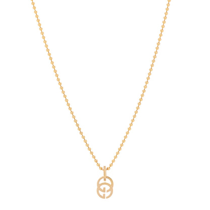 Gucci 18K Yellow Gold Running GG Pendant Necklace 1 of 5