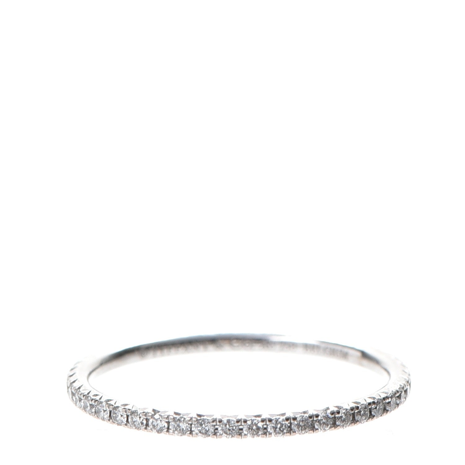 Tiffany 18K White Gold Diamond Metro Ring 7 3 of 7