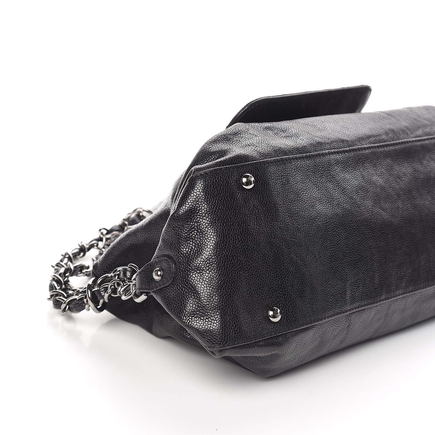 Chanel Glazed Caviar Pocket In The City Shoulder Bag Black 5 of 9