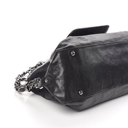 Chanel Glazed Caviar Pocket In The City Shoulder Bag Black 5 of 9
