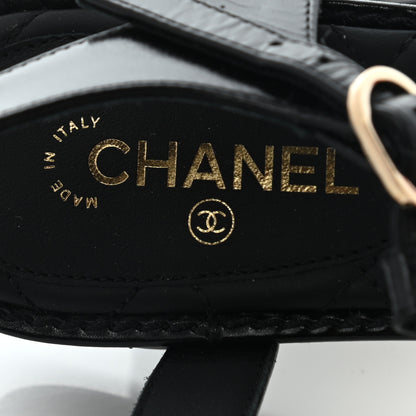 Chanel Calfskin Medallion CC Thong Sandals 36 Black 6 of 12