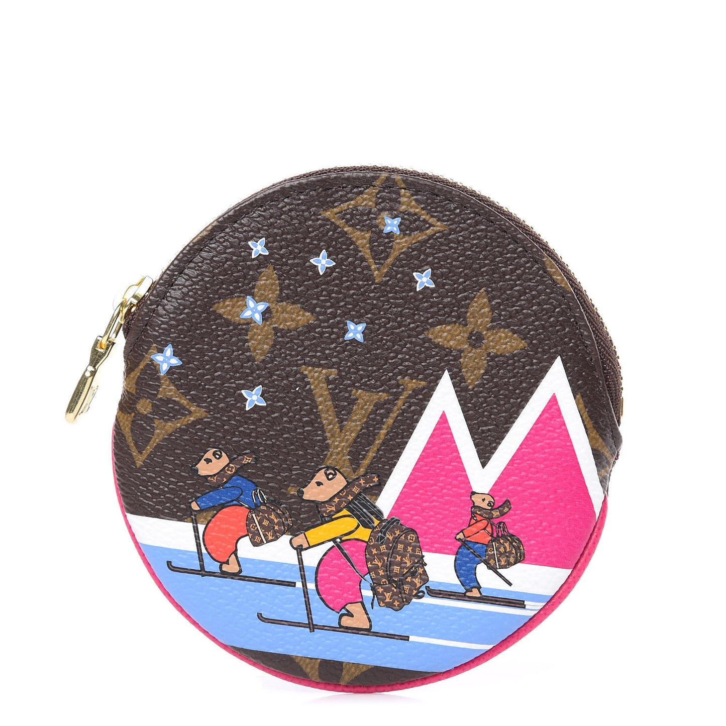 Monogram 2018 Christmas Animation Round Coin Purse
