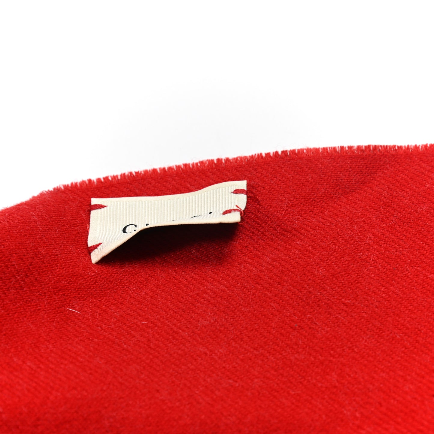 Wool Childrens GG Monogram Ladybug Scarf Red