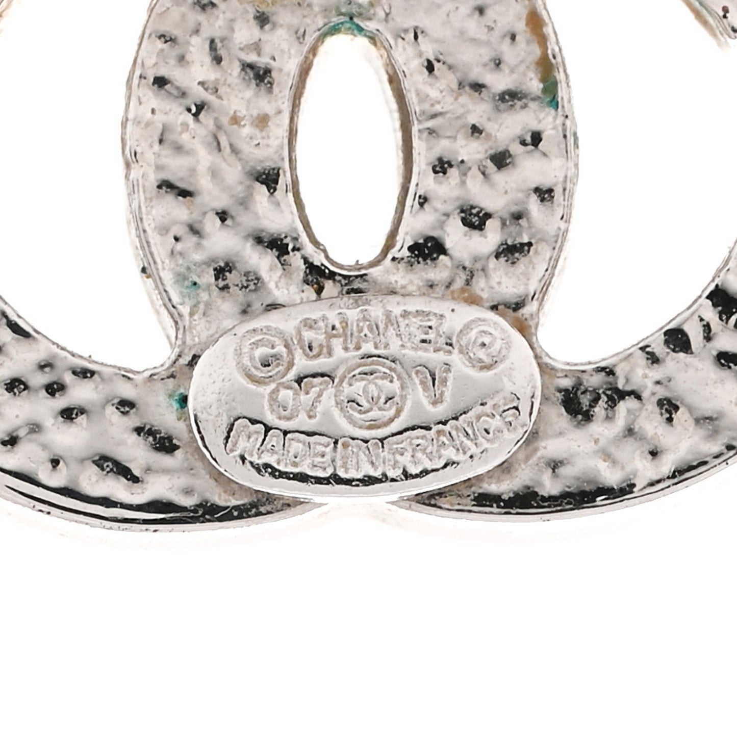 Crystal CC Earrings Silver