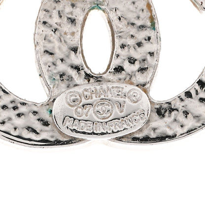 Chanel Crystal CC Earrings Silver 4 of 4