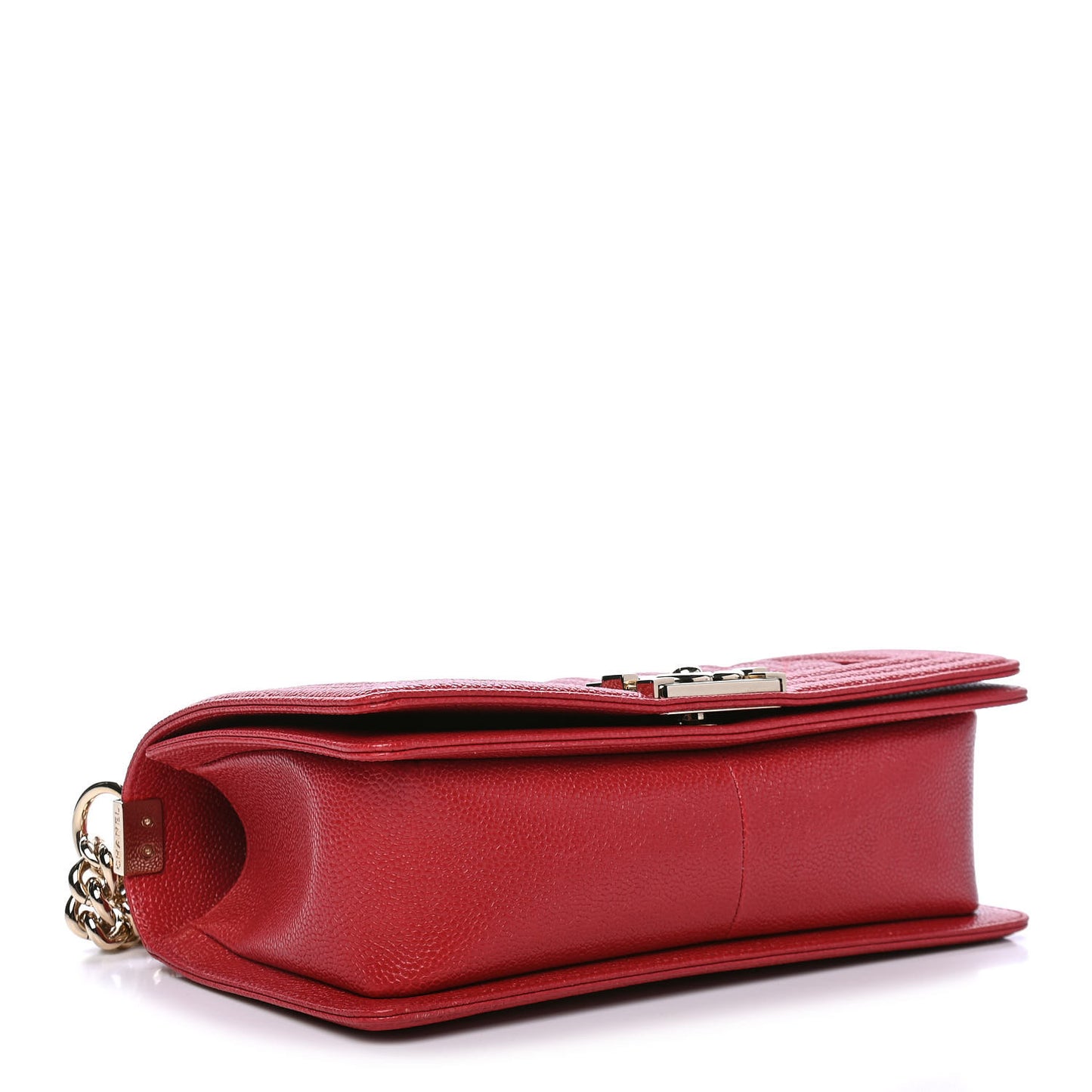 Caviar Quilted Medium Boy Flap Red