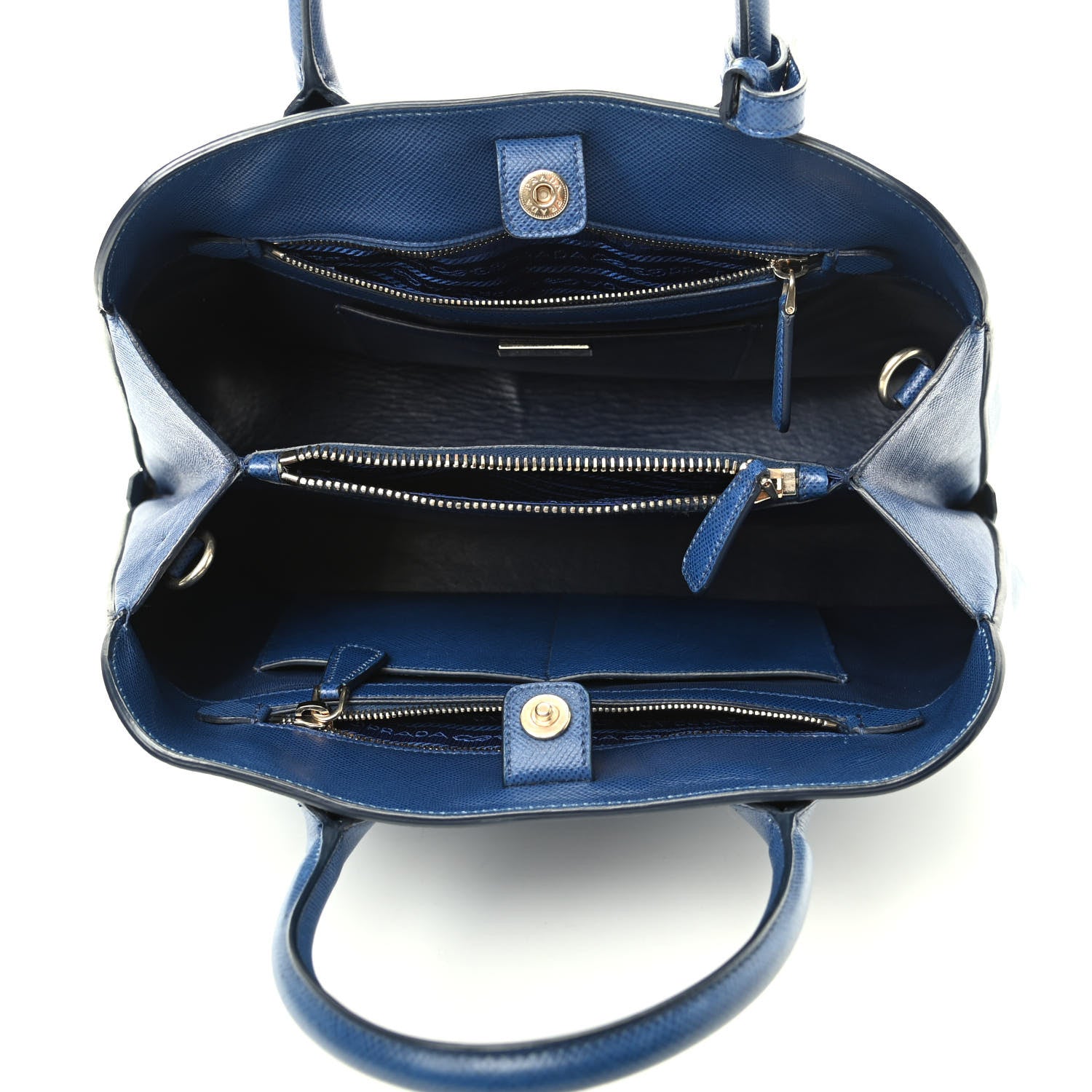 Prada Saffiano Cuir Open Promenade Tote Bluette 5 of 9