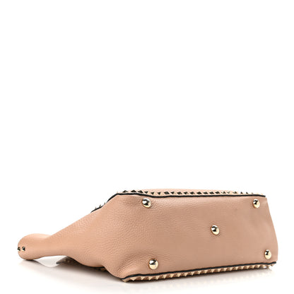 Valentino Garavani Pebbled Calfskin Medium Rockstud Tote Skin Sorbet 3 of 10