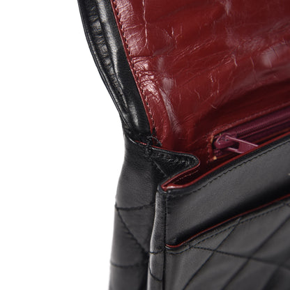 Chanel Lambskin Quilted Medium Double Flap Black 10 of 16