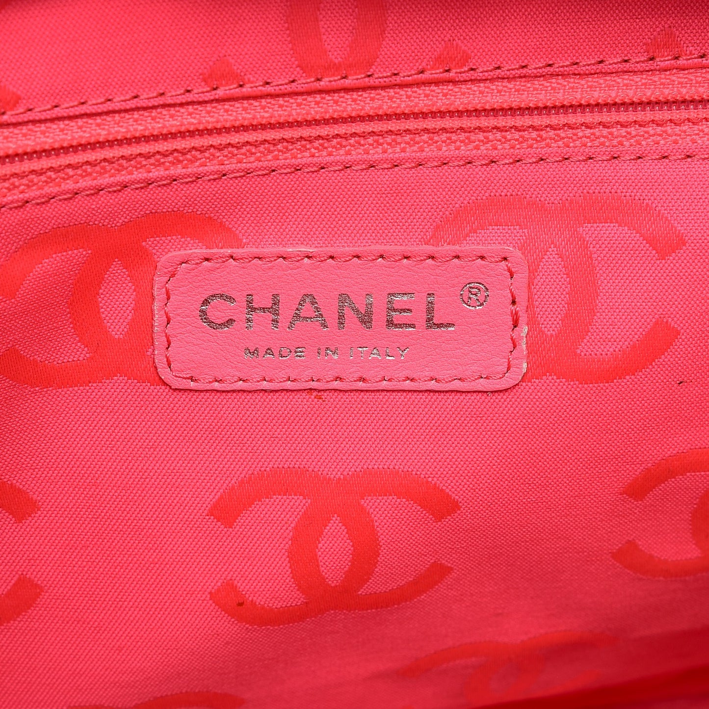 Calfskin Quilted Large Cambon Tote White Black