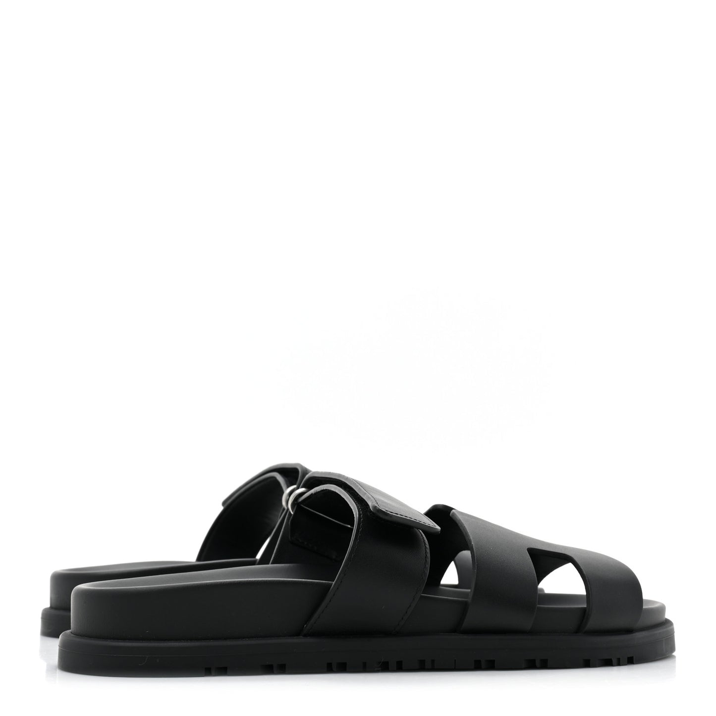 Calfskin Womens Chypre Sandals 37.5 Black