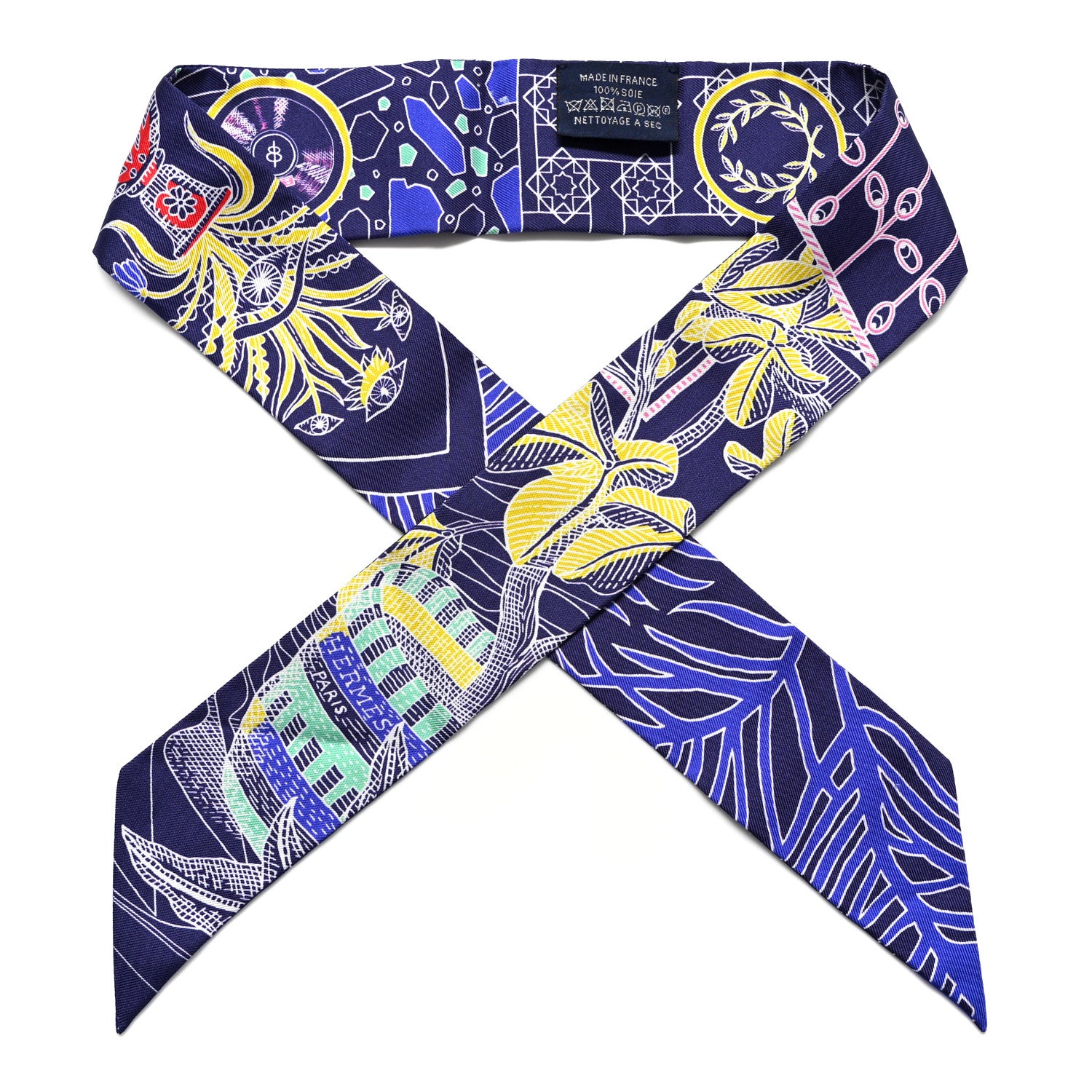 Hermes Silk La Danse Des Amazones Twilly Indigo Jaune Multicolor 1 of 6