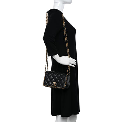 Chanel Caviar Quilted Mini Never Ending Chain Flap Black 2 of 10