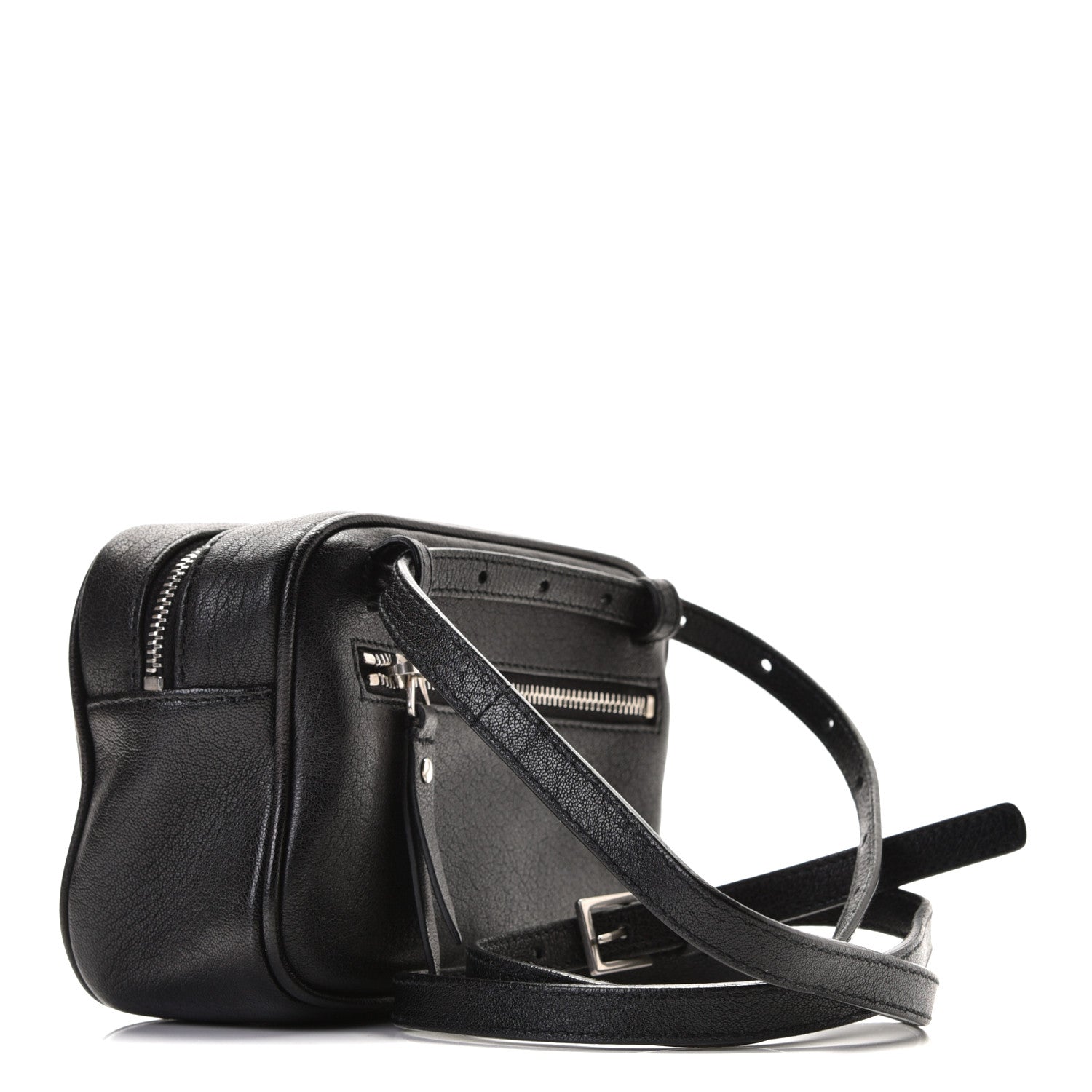 Saint Laurent Lambskin Monogram Lou Belt Bag Black 2 of 11