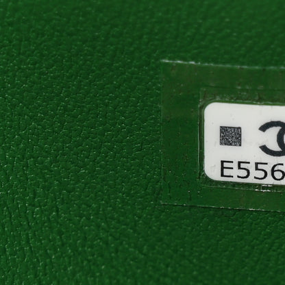 Chanel Calfskin Crocodile Embossed Mini Bowling Clutch With Chain Green 7 of 11
