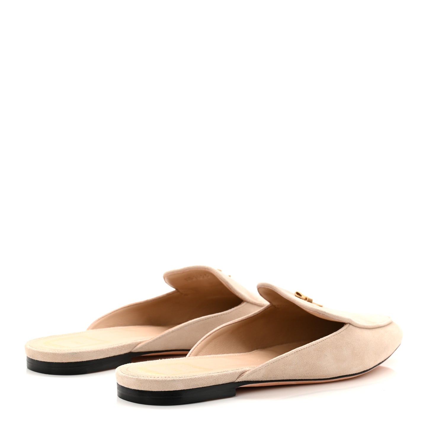Suede Goatskin Baby Bow Mule 39 Rope Beige