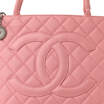 Chanel Caviar Quilted Medallion Tote Dark Pink 8 of 12