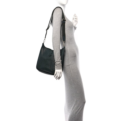 Hermes Taurillon Clemence Evelyne III PM Vert Fonce 2 of 10
