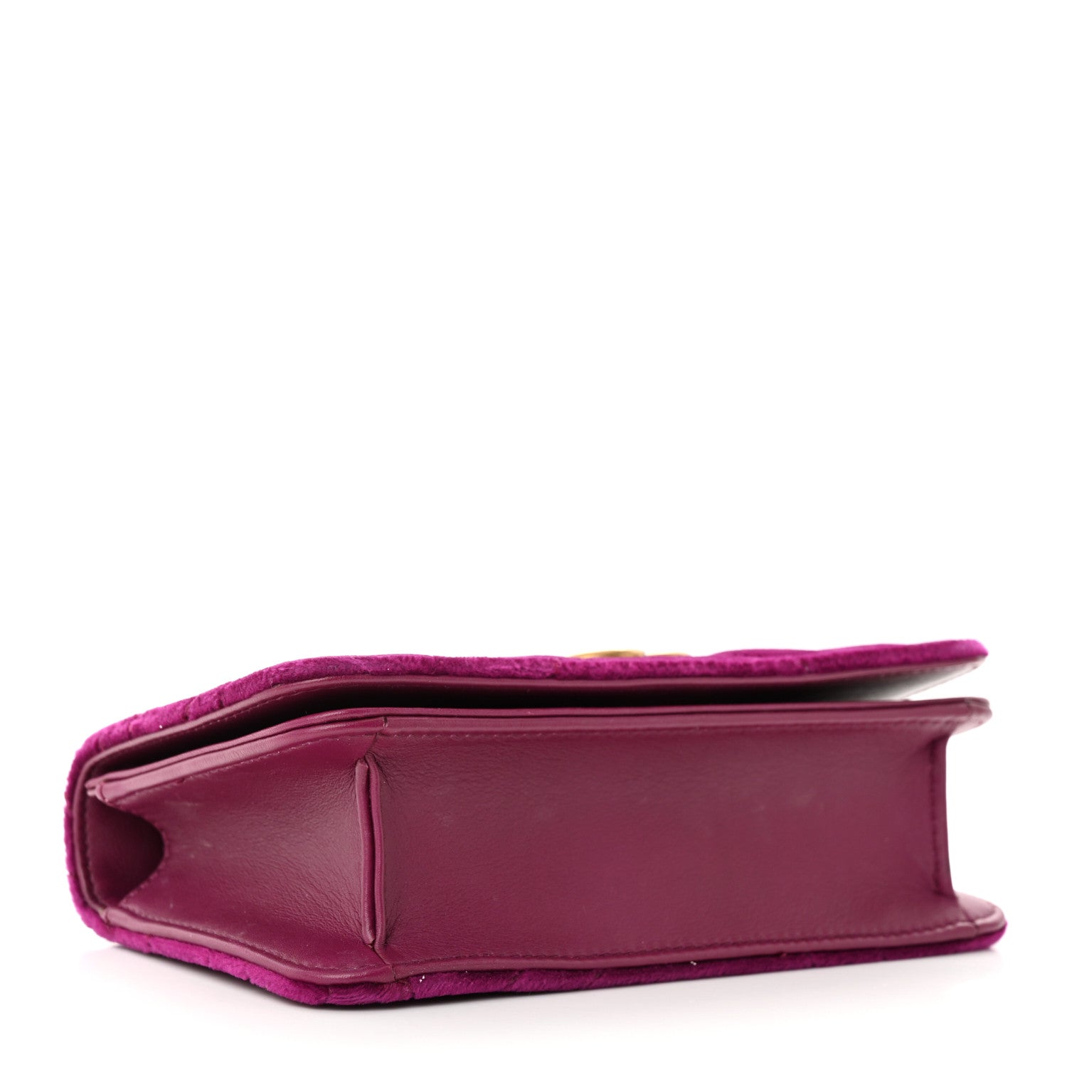 Gucci Velvet Matelasse GG Marmont Mini Bag Fuchsia Violet Cyclamen 4 of 18