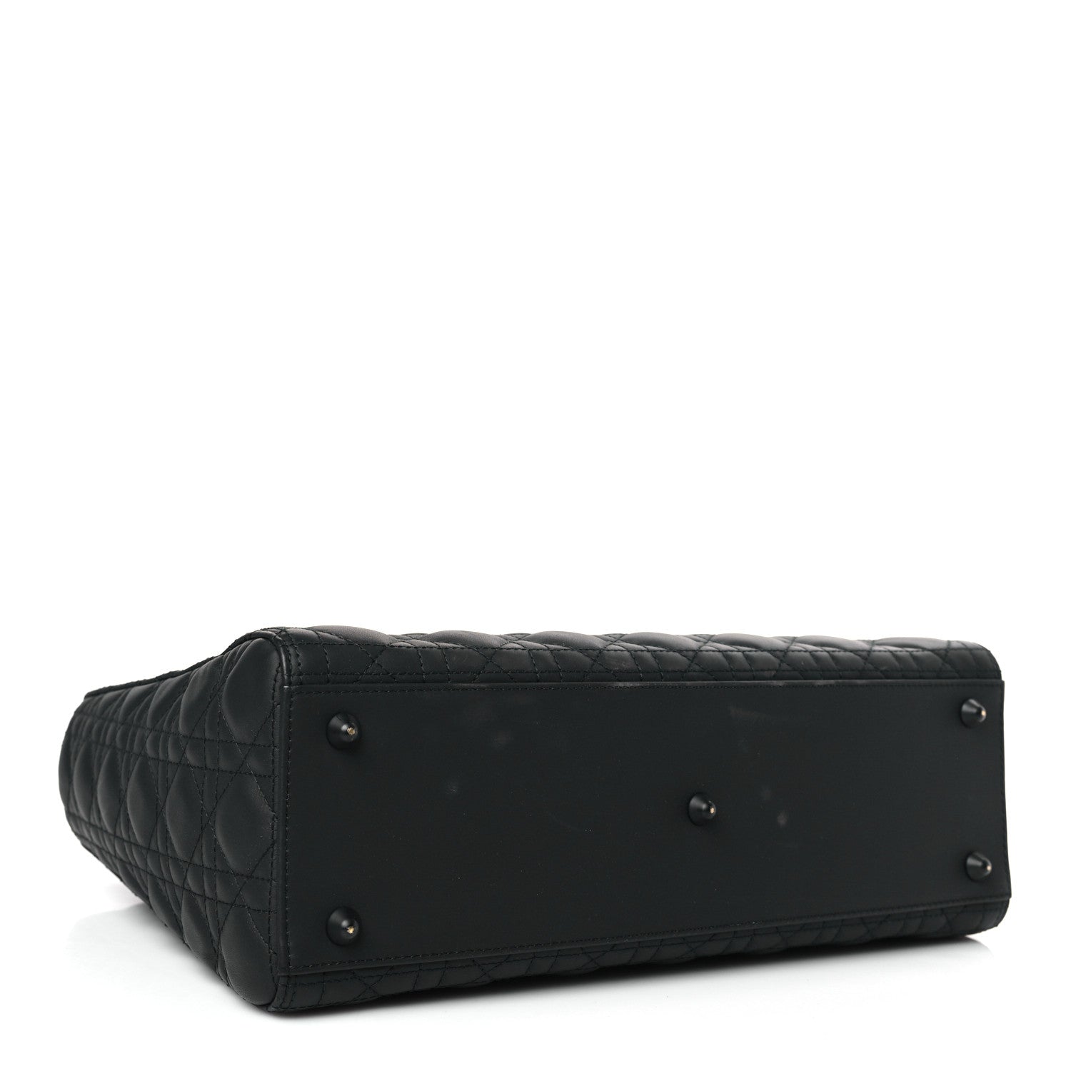 Christian Dior Ultra Matte Calfskin Cannage Large Lady Dior Black 4 of 9