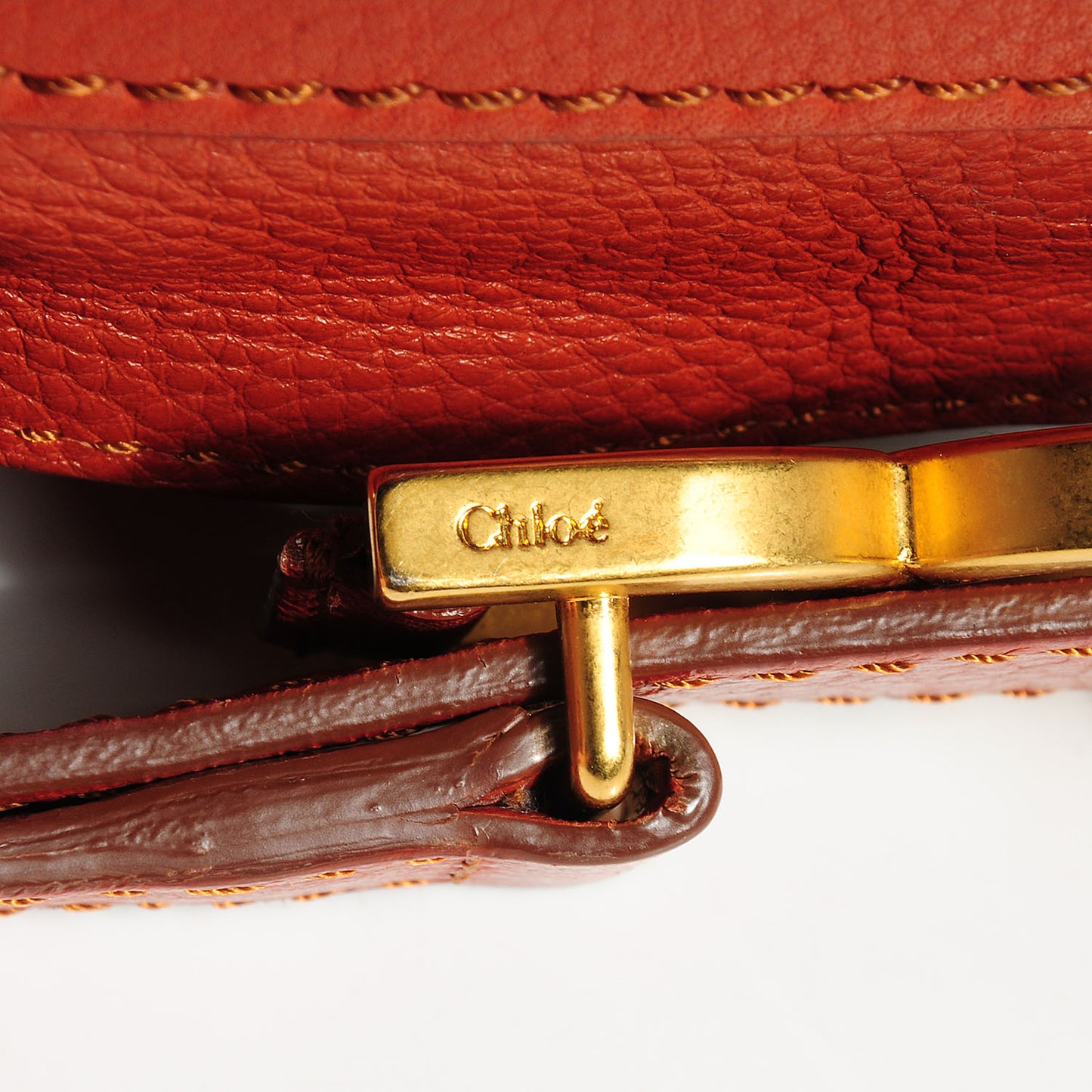Calfskin Medium Marcie Round Crossbody Bag Indian Summer