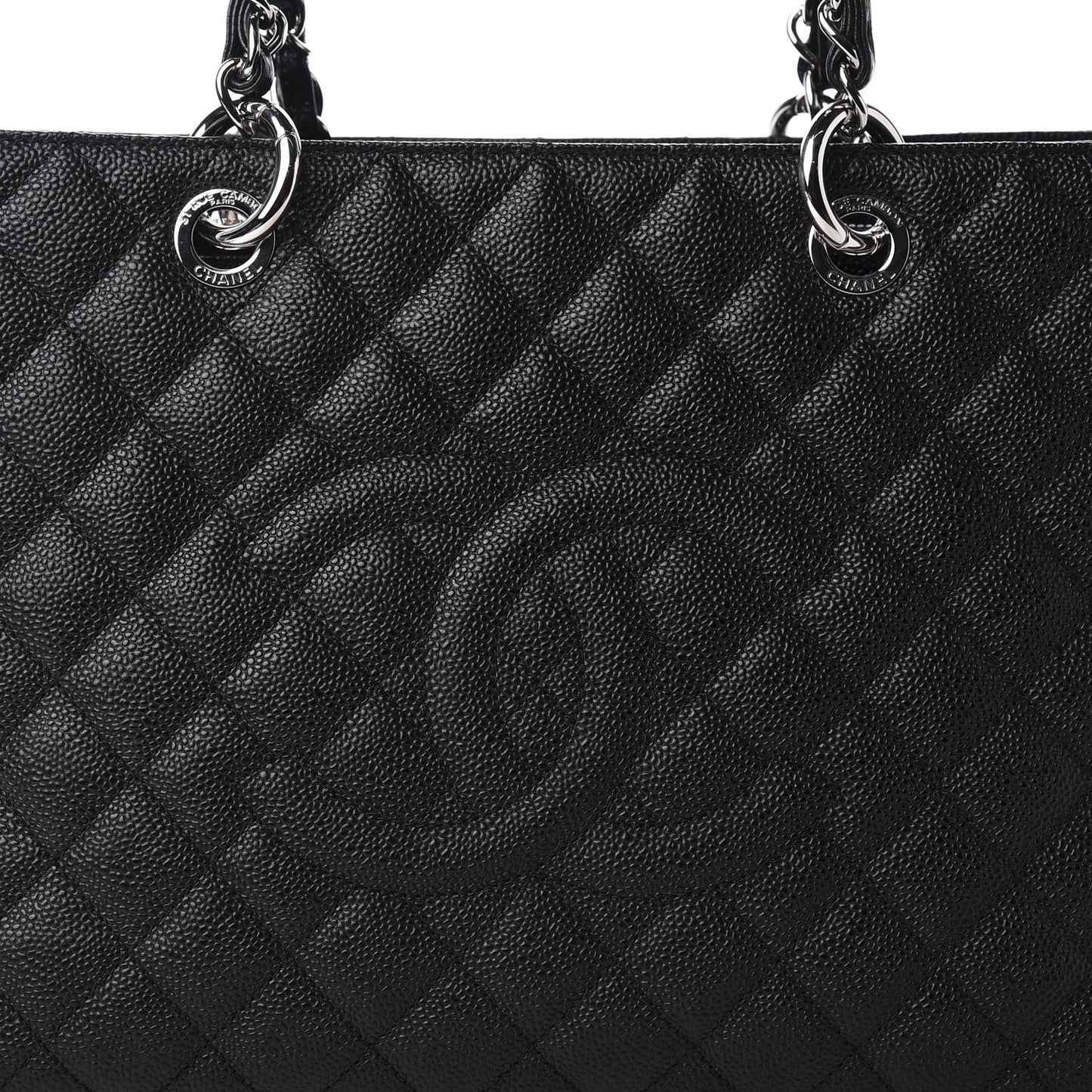 Caviar Quilted Grand Shopping Tote GST Black