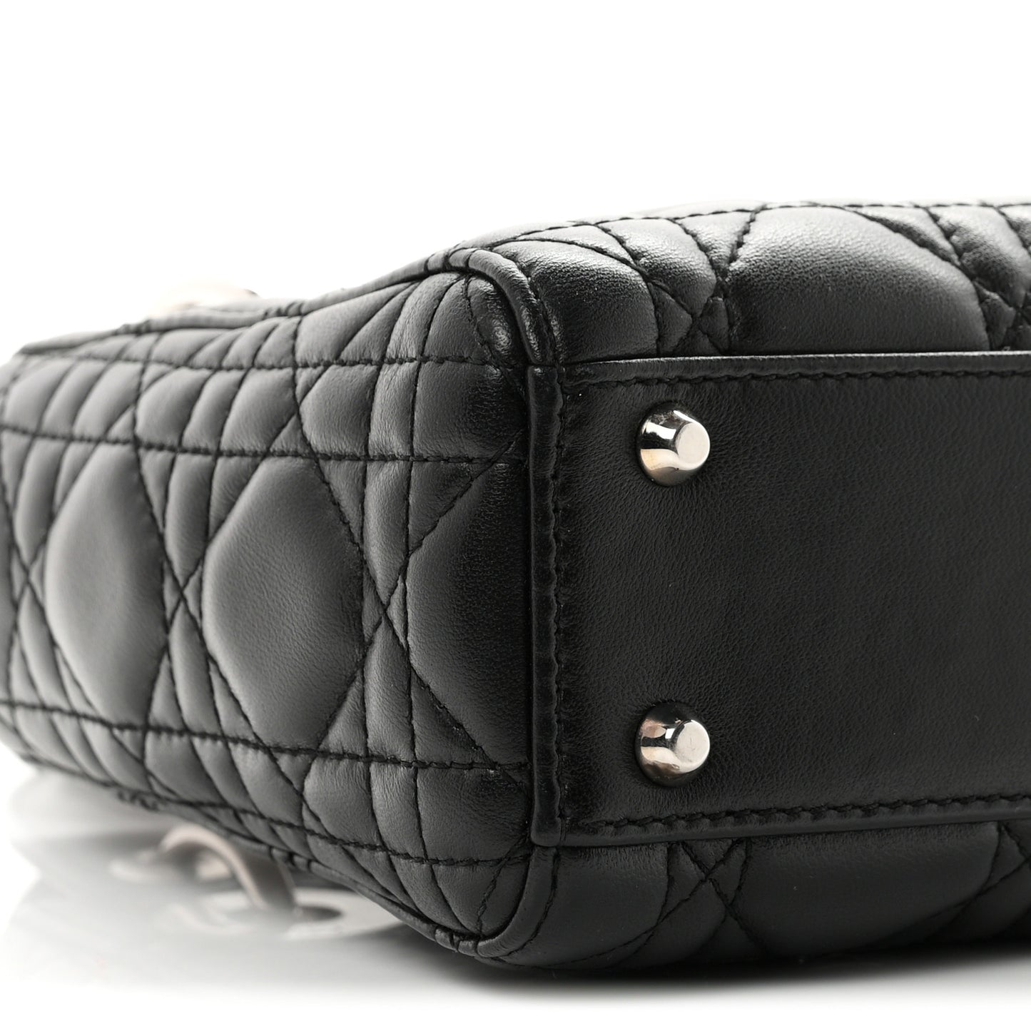 Lambskin Cannage Mini Lady Dior Black