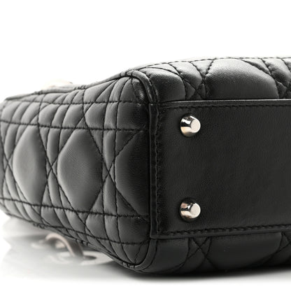 Christian Dior Lambskin Cannage Mini Lady Dior Black 9 of 10