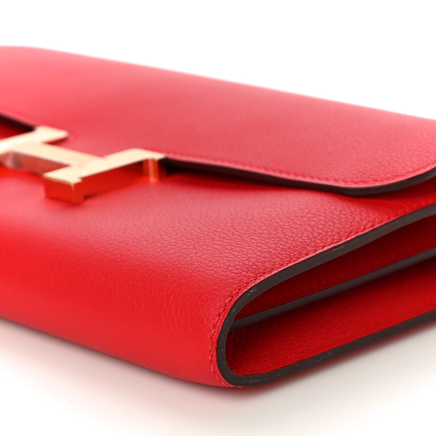 Hermes Evercolor Constance Long Wallet Rouge De Coeur 9 of 10