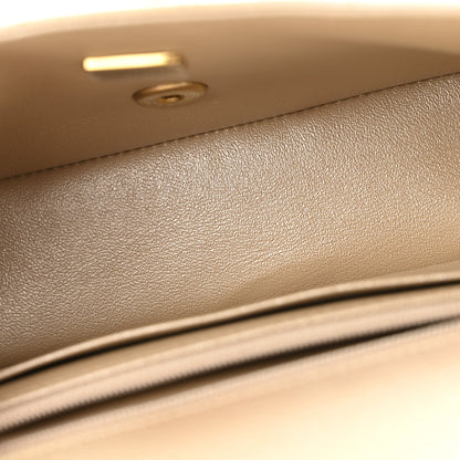 Chanel Metallic Goatskin Quilted Mini Rectangular Flap Gold 5 of 12