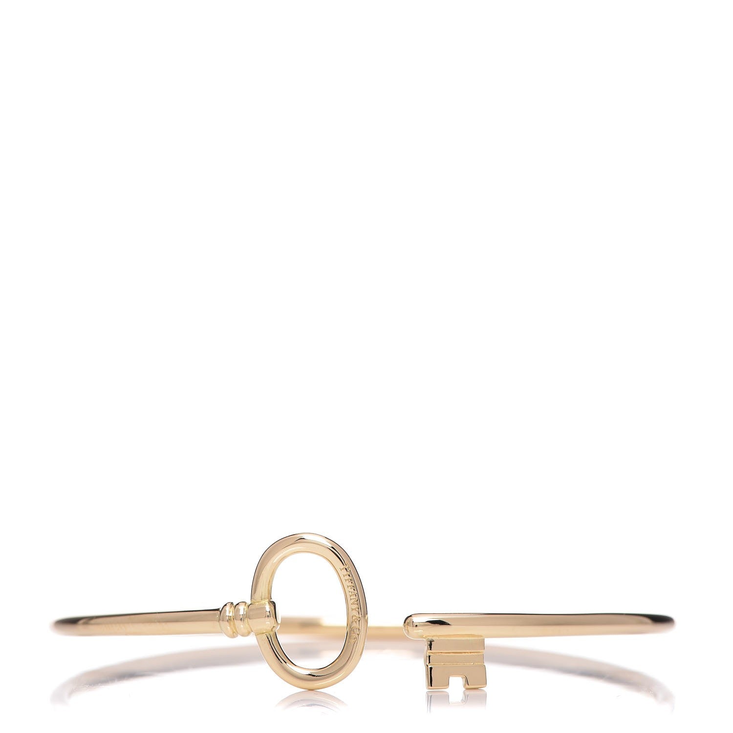Tiffany 18K Yellow Gold Keys Wire Bracelet 1 of 6