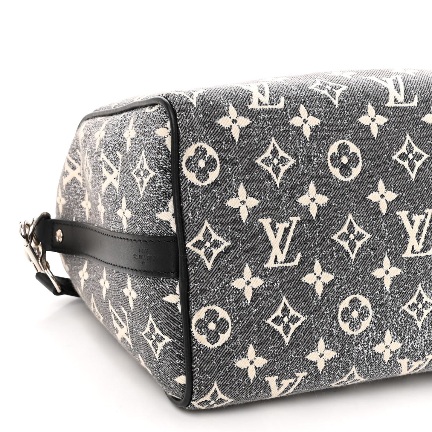 Denim Monogram Jacquard Speedy Bandouliere 25 Black