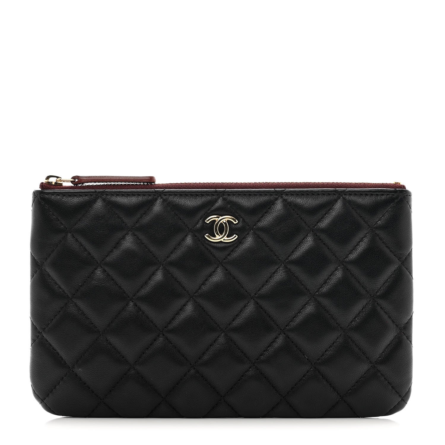 Chanel Lambskin Quilted Cosmetic Case Black 1 of 10