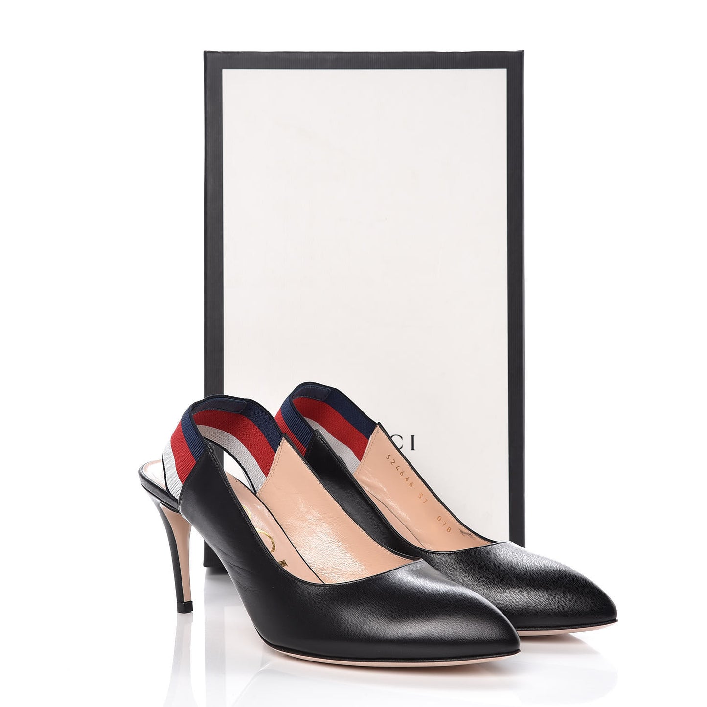 Malaga Kid Web Sylvie Mid Heel Slingback Pumps 37 Black